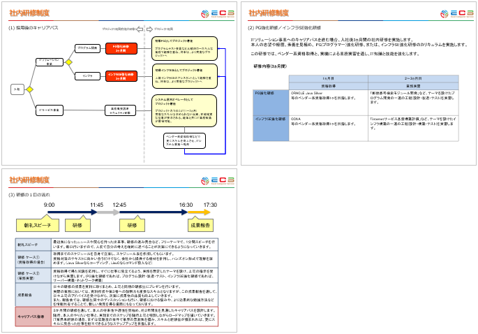 PDFファイル内の社内研修説明資料